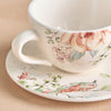 Rosette Ceramic Cup and Saucer Set - 220 ml