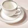 Zora Bone China Espresso Cup and Saucer - 90 ml