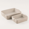 La Mesa 2-Pieces Oven To Table Dishes, Cream