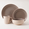 La Mesa 16-Pieces Dinner Set - Serves 4, Beige/Brown