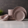 La Mesa 12-Pieces Dinner Set - Serves 4, Brown