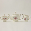 La Mesa 3-Pieces Teapot Set, Ivory And Gold