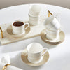 Noura 12-Pieces Cup and Saucer Set - 220 ml, Serves 6