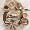 Eleni Ethnic Side Plate - 20.5x2.5cm, Black & Beige