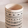 Eleni Ethnic Utensil Holder - 11x17cm, Black & Beige