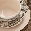 Eleni Ethnic Side Plate - 20.5x2.5cm, Black & Beige