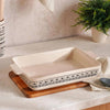 Eleni Ethnic Rectangular Baking Dish - 37.6x23.8x6cm, Black & Beige