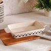 Eleni Ethnic Rectangular Baking Dish - 31.8x16.5x4.9cm, Black & Beige