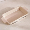 Eleni Ethnic Rectangular Baking Dish - 31.8x16.5x4.9cm, Black & Beige