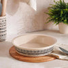 Eleni Ethnic Pie Dish - 26.5x5.7cm, Black & Beige