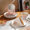 Forsythia 12-Pieces Dinner Set - Serves 4, Peach