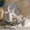 Delvin 16-Pieces Dinner Set - Serves 4, Grey
