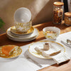 Forsythia 12-Pieces Dinner Set - Serves 4, Yellow