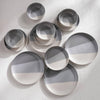 Trichromatic 12-Pieces Dinner Set - Serves 4, Cream & Grey