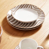 Gelso 30-Pieces Dinner Set - Serves 6, White/Brown