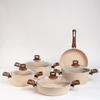 Alberto Granite 9-Pieces Cookware Set - Brownstone