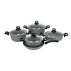 Alberto Granite 9-Pieces Cookware Set - Grey