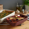 LYCKAD IKEA Oven/Serving Dish Set of 2, Light Beige/Red-Brown