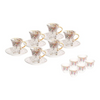 La Mesa 18-Pieces Butterfly Tea & Coffee Cup Set