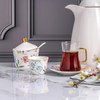 Dallaty 18-Pieces Tea and Coffee Cup Set, White