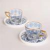 La Mesa 12-Pieces Tea Cup And Saucers Set, Blue