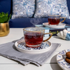 La Mesa 12-Pieces Tea Cup And Saucers Set, Blue