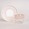 La Mesa 12-Pieces Tea Cup And Saucers Set, Pink