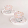 La Mesa 12-Pieces Tea Cup And Saucers Set, Pink