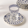 Dallaty Bahja 12-Pieces Teacup Set - Blue/White