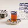 Dallaty Bahja 12-Pieces Teacup Set - Blue/White
