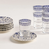 Dallaty Bahja 12-Pieces Teacup Set - Blue/White