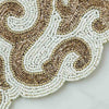 Shadeen Beaded Placemat - 38cm, Ivory Gold