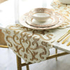 Shadeen Beaded Table Runner - 33x91cm, Ivory Gold