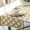 Tabriz Beaded Table Runner - 33x91cm, Ivory Gold