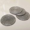 Fiesta Beaded Set of 4 Coaster, Silver