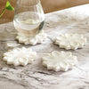 Praline 4-Pieces Marble Coaster Set - 10x10cm, White