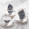 Zahri 12-Pieces Porcelain Espresso Set - 90 ml, Serves 6