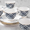 Zahri 12-Pieces Porcelain Espresso Set - 90 ml, Serves 6
