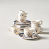 Floreal Sao Luis 12-Pieces Ceramic Espresso Set - 65 ml, Serves 6