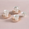 Raqiya 12-Pieces New Bone China Espresso Set - 90 ml, Serves 6