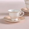 Raqiya 12-Pieces New Bone China Espresso Set - 90 ml, Serves 6