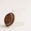 Alberto 9-Pieces Glass Spice Jar Set With Wooden Stand