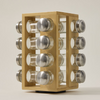 Alberto Spice Jars Set 16-Pieces With Bamboo Rack