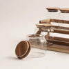 Alberto 7-Pieces Glass Spice Jar Set With Wooden Stand