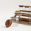 Alberto 8-Pieces Glass Spice Jar Set With Wooden Stand