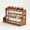 Alberto 8-Pieces Spices Set with Acacia Wood Stand