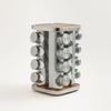 Alberto 16-Pieces Glass Spice Jar Set with Metal Lid and Rack