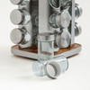 Alberto 16-Pieces Glass Spice Jar Set with Metal Lid and Rack