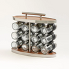 Alberto 12-Pieces Glass Spice Jar Set with Metal Lid and Rack