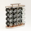 Alberto 12-Pieces Glass Spice Jar Set with Metal Lid and Rack